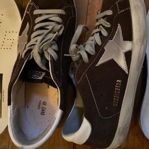 Golden Goose Deluxe brand Superstar distressed brown suede size 40